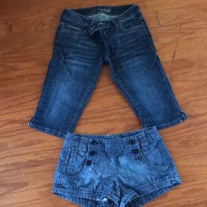2 pairs of American Eagle Jean shorts bundle